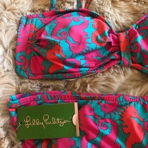 ✨NEW LILLY PULITZER SURFS UP BIKINI | SNORKEL BLUE